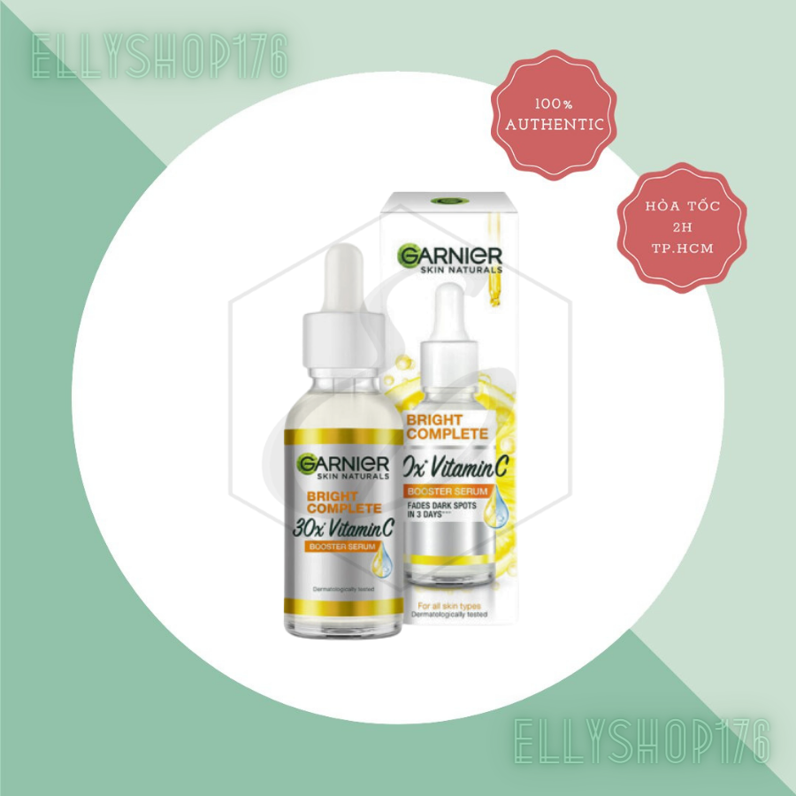 Serum Garnier Tinh Chất Tăng Cường Sáng Da Mờ Thâm Garnier Light Complete Vitamin C 30X Booster Serum